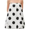 Women’s Polka Dot Bubble Mini Dress Strapless Backless Loose Fit Tube Dress Elegant Pleated Elastic Beach Dress