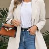 Womens Business Casual Blazers Long Sleeve Button Down Work Suit Jackets Lapel Collared Lightweight Blazer