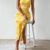 Women's Summer Strapless Dresses 2025 Maxi Bodycon Tube Top Dress Floral Beach Vacation Clothes for Women