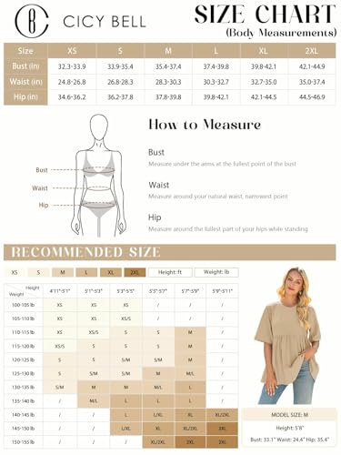 Womens Summer Babydoll Tops Oversized Short Sleeve Crewneck T Shirts Peplum Casual Loose Blouse