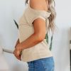 Womens Off One Shoulder Tops Summer Ribbed Knit Tank Tops Trendy Casual Loose Fit Sleeveless Tee Shirts
