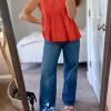 Womens Pleated Babydoll Tank Tops Summer Peplum Sleeveless Cotton Blouses Loose Fit Flowy Shirts