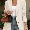 Womens Business Casual Blazers Long Sleeve Button Down Work Suit Jackets Lapel Collared Lightweight Blazer