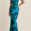 Womens Summer Printed Tube Maxi Dress Strapless Bodycon Sleeveless Night Out Long Dresses