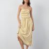 Women Striped Strapless Flowy Maxi Dress Backless Patchwork Tube Top Dress Summer Party Formal Long Dresses