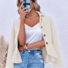 Elegant Women Blazer Business Work Office Peplum Hem Jacket Open Front Herringbone Coats