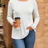 Womens Long Sleeve Fuzzy Tunic Tops Knit Casual Dressy Pullover Sweatshirt Fall Loose Fit Crew Neck Shirts Blouse