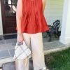 Womens Pleated Babydoll Tank Tops Summer Peplum Sleeveless Cotton Blouses Loose Fit Flowy Shirts