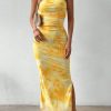 Women's Summer Strapless Dresses 2025 Maxi Bodycon Tube Top Dress Floral Beach Vacation Clothes for Women