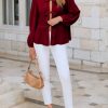 Womens Cute Tie Front Peplum Velvet Tops Puff Long Sleeve Babydoll Shirts Casual Blouses 2025 Fall Outfits