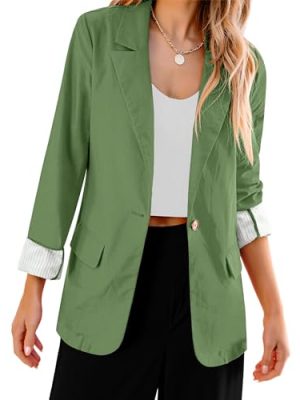 Blazers for Women Business Casual Dressy Work Fashion Lightweight Spring Summer Linen Unlined 2025 Suit Jackets