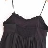 Women's Black Sleeveless Strapless Embroidery Slim Fit Dress Casual Summer Beach Vacation Dresses