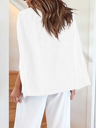 Women's Casual Cape Blazer Jackets Split Sleeve Open Front Elegant Evening Party Workwear