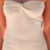 Knitted Dresses Twisted Front Bodycon Dress with Back Slit