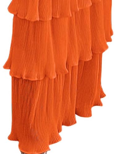 Women's Tube Top Ruffled Tiered Maxi Dress Sleeveless Backless Bodycon Smocked Shirred Party Holiday Long Dress