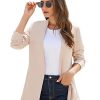 Women's Casual Long Sleeve Lapel Button Slim Work Office Blazer Jacket