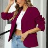 Womens Casual Blazers Long Sleeve Lapel Button Slim Work Office Blazer Jacket