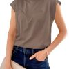 41gfchXQ5L.jpg Womens Cap Sleeve Cotton Tank Tops Summer Casual Loose Fit T Shirts Crew Neck Basic Tee