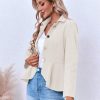 Elegant Women Blazer Business Work Office Peplum Hem Jacket Open Front Herringbone Coats