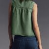 Womens Babydoll Peplum Denim Tank Tops Loose Fit Swing Flowy Shirred Sleeveless T Shirts Going Out Cute Tees