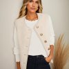 Womens Crew Neck Long Sleeve Sweater Trendy Casual Scallop Trim Fall Knit Lightweight Pullover Tops