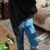 Womens Oversized Cable Knit Sweaters Crew Neck Long Sleeve Fall Chunky Pullover Casual Loose Fit Sweater Tops