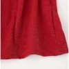 Women's Red Shiny Dress Strapless Lace Up Back Drawstring Bodycon Sexy Party Club Dresses