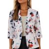Womens Blazers 3/4 Sleeve Lightweight Office Work Blazer Jacket