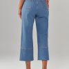 Womens Baggy Wide Leg Cropped Jeans Casual High Waisted Loose Vintage Denim Pants with Pockets