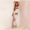 Cowl Neck Dress Sexy Strap Shoulder Pleated Maxi Dresses Summer Wedding Guest Dresses for Women
