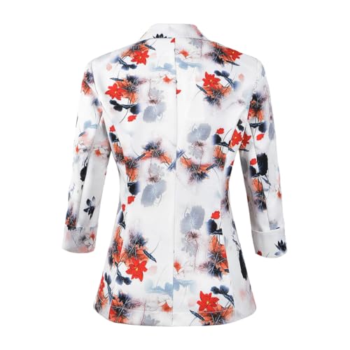 Womens Blazers 3/4 Sleeve Lightweight Office Work Blazer Jacket