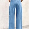 Womens Wide Leg Jeans High Waisted Stretchy Baggy Loose Denim Casual Pants with Pockets