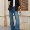 Womens Casual Knit Blazer Long Sleeve Open Front Blazers Stretchy Work Office Suit Jackets with Pockets