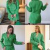 Womens Cropped Tweed Blazer Sets 2 Piece Outfits and Mini Skirt Sets Business Casual Suits