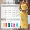 Women's Summer Strapless Dresses 2025 Maxi Bodycon Tube Top Dress Floral Beach Vacation Clothes for Women