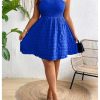 Women's Plus Size Sundresses Strapless Shirred A Line Tube Top Short Dress Beach Summer Dresses