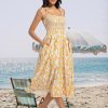 Women's Strapless Bohemian Beach Maxi Dress Casual Tube Top Long Dress Summer Sundress 0215