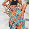 Women Summer 2025 Maxi Dress Vacation Floral Spaghetti Strap Spring Casual Boho Split Beach Long Flowy Sundress