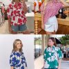 Womens Floral Babydoll Blouse Peplum Puff Sleeve V Neck Tops Casual Pleated Loose Fit Boho Shirts