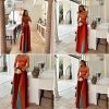 Women's Sexy Tie Dye Off Shoulder Maxi Dress Gradient Cut Out Strapless Flowy Sundress Beach Long Dresses