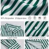 Womens Striped Button Down Shirts Casual Satin Long Sleeve Loose Work Blouse Tops