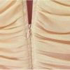 Women's Gradient Tie Dye Halter Scarf Dress Strapless Backless Ruched Summer Party Bodycon Dresses