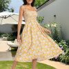Women's Strapless Bohemian Beach Maxi Dress Casual Tube Top Long Dress Summer Sundress 0215