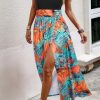 Women Summer 2025 Maxi Dress Vacation Floral Spaghetti Strap Spring Casual Boho Split Beach Long Flowy Sundress
