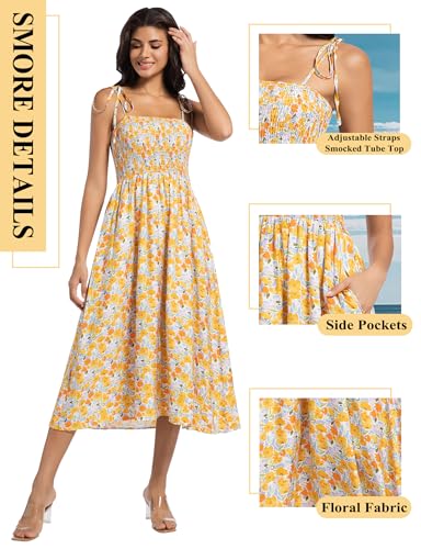 Women's Strapless Bohemian Beach Maxi Dress Casual Tube Top Long Dress Summer Sundress 0215