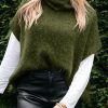 61Mz1HKjRZL.jpg Womens Oversized Turtleneck Poncho Sweaters Short Batwing Sleeve Casual Slouchy Loose Fit Chunky Knit Pullover Tops